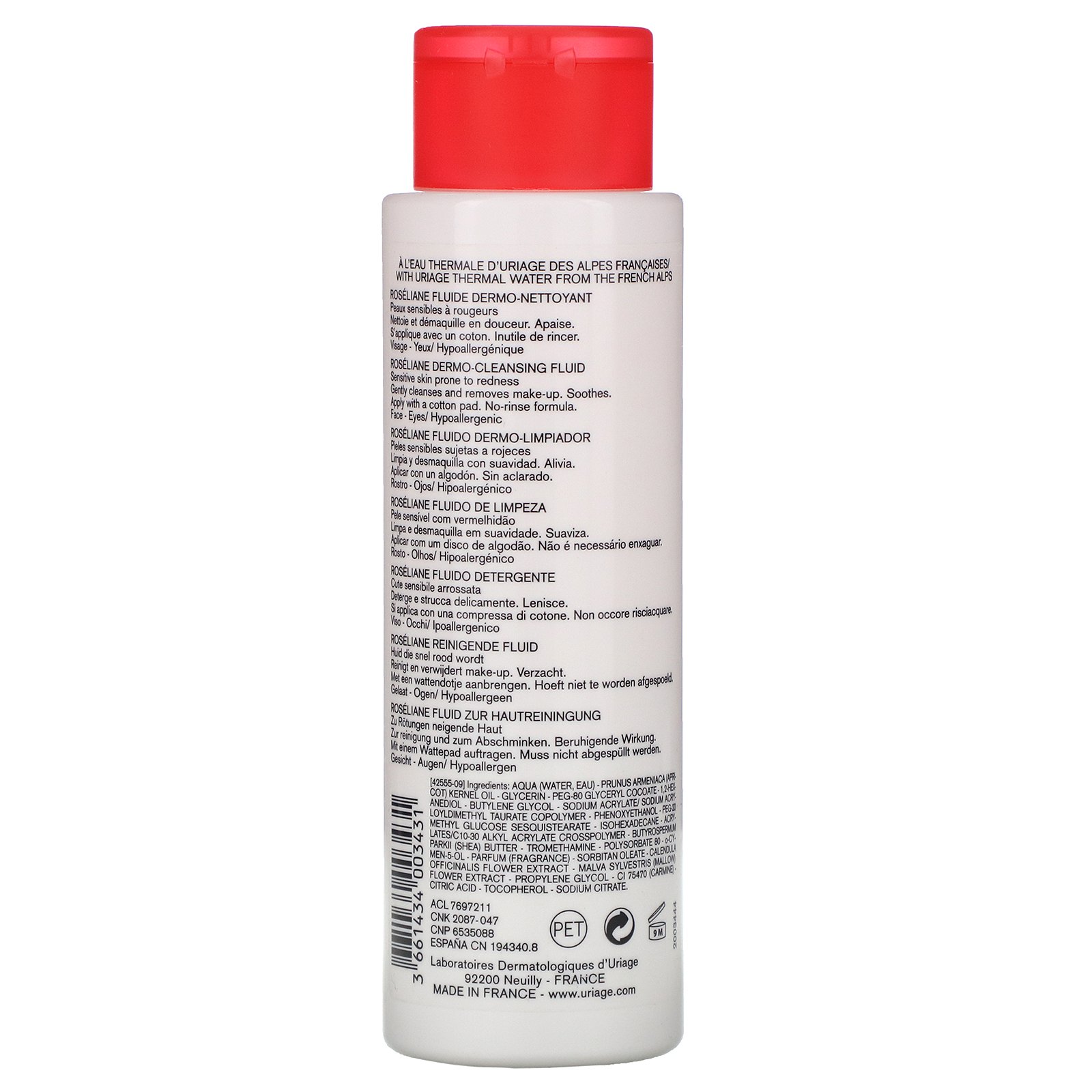 Uriage, Roseliane, Dermo-Cleansing Fluid, 8.4 fl oz (250 ml) - Imagem 2
