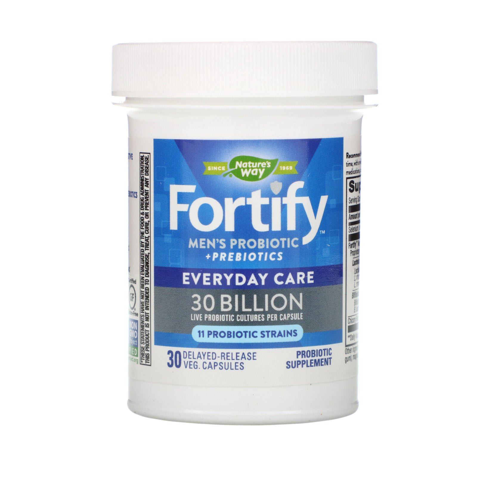 Nature's Way, Fortify Men's 30 Billion Probiotic, 30 Vegetarian Capsules - Imagem 3