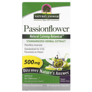 Nature's Answer, Flor da Paixão, 500 mg, 60 Cápsulas Vegetarianas