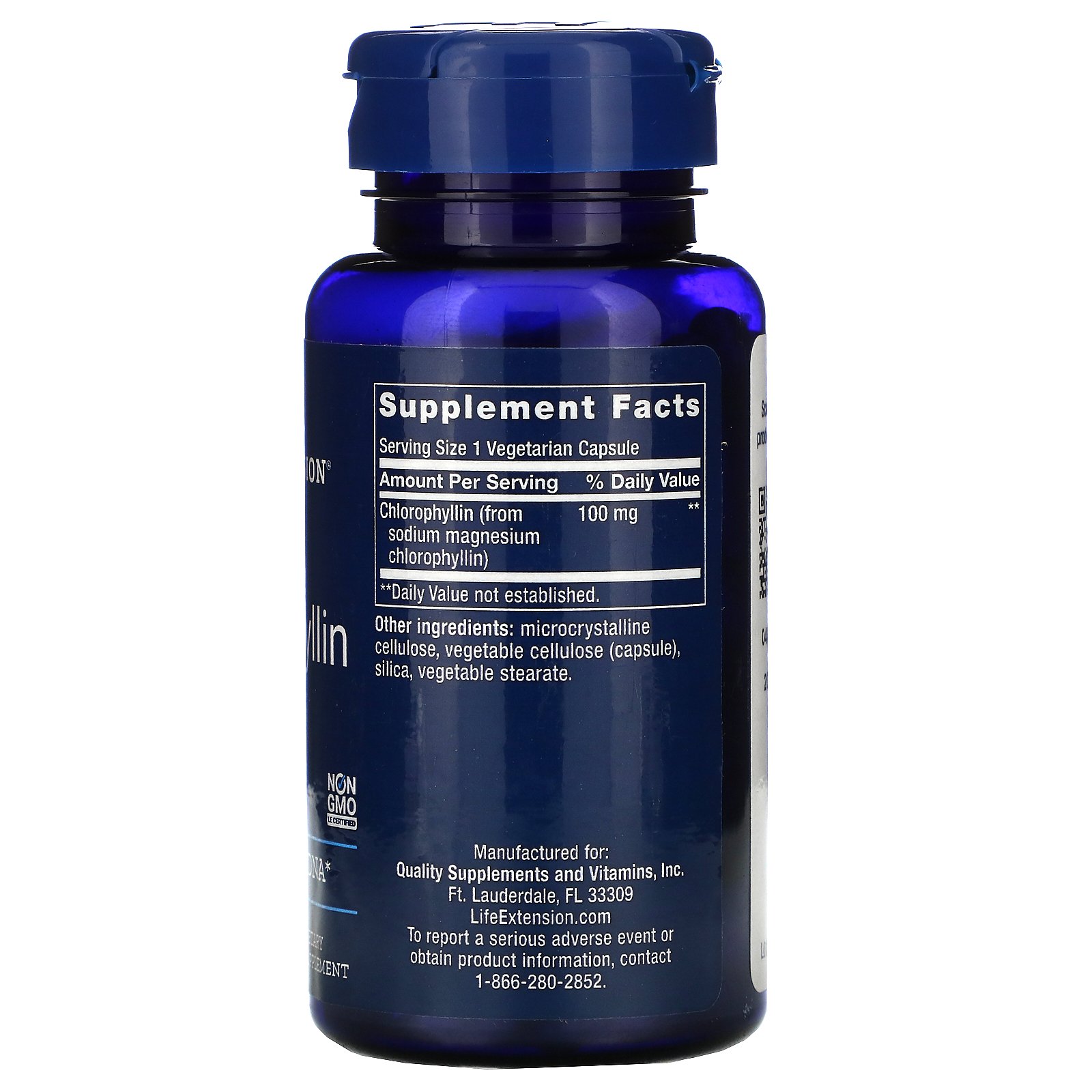 Life Extension, Clorofilina, 100 mg, 100 Cápsulas Vegetarianas - Imagem 2