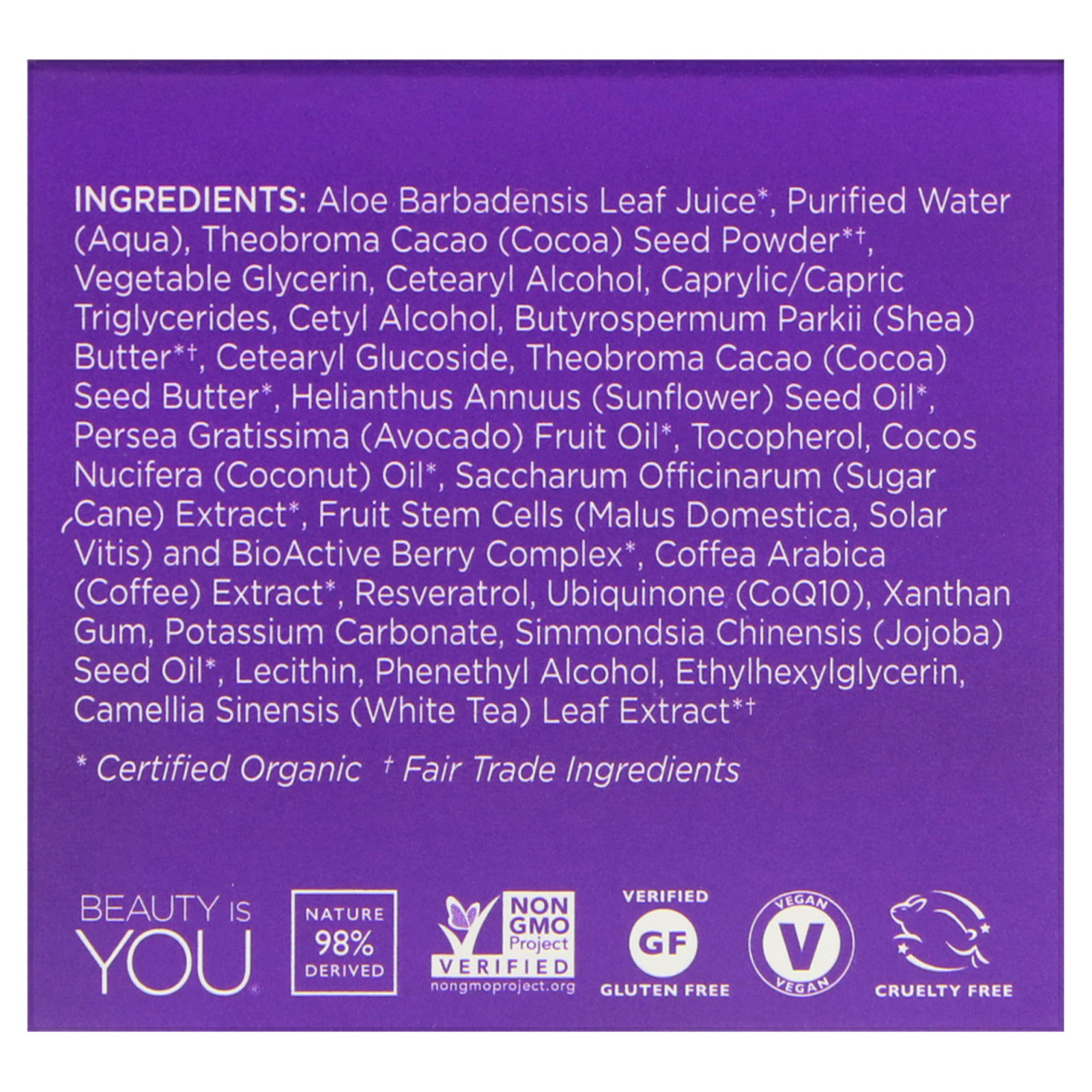 Andalou Naturals, Máscara para pele, Cacau, Rejuvenescedora, 1.7 fl oz (50 g) - Imagem 3