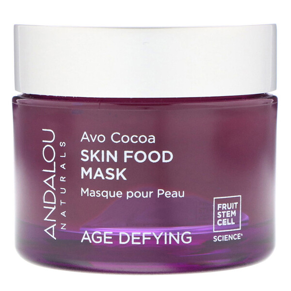 Andalou Naturals, Máscara para pele, Cacau, Rejuvenescedora, 1.7 fl oz (50 g)