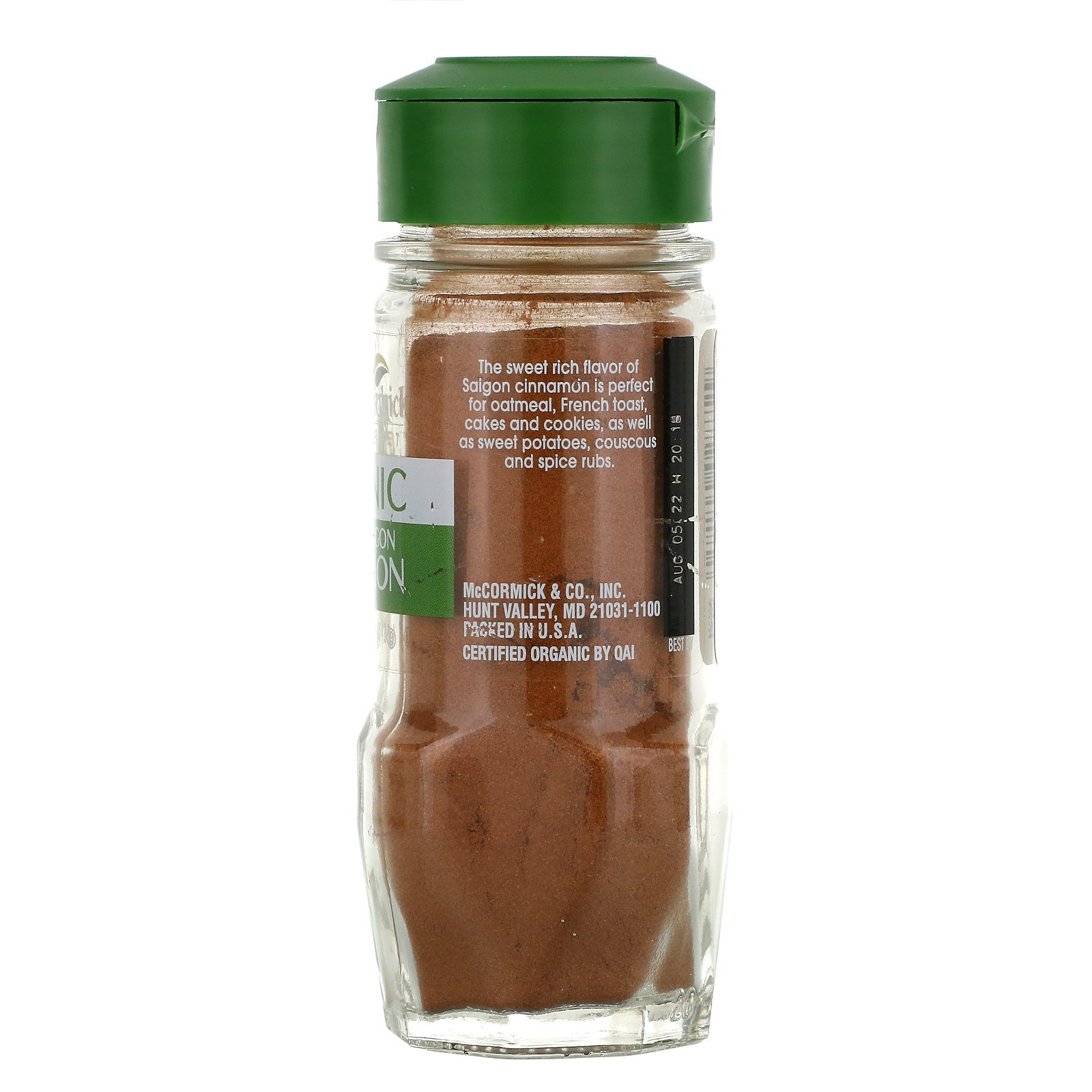 McCormick Gourmet, Organic, Ground Saigon Cinnamon, 1.25 oz (35 g) - Imagem 2