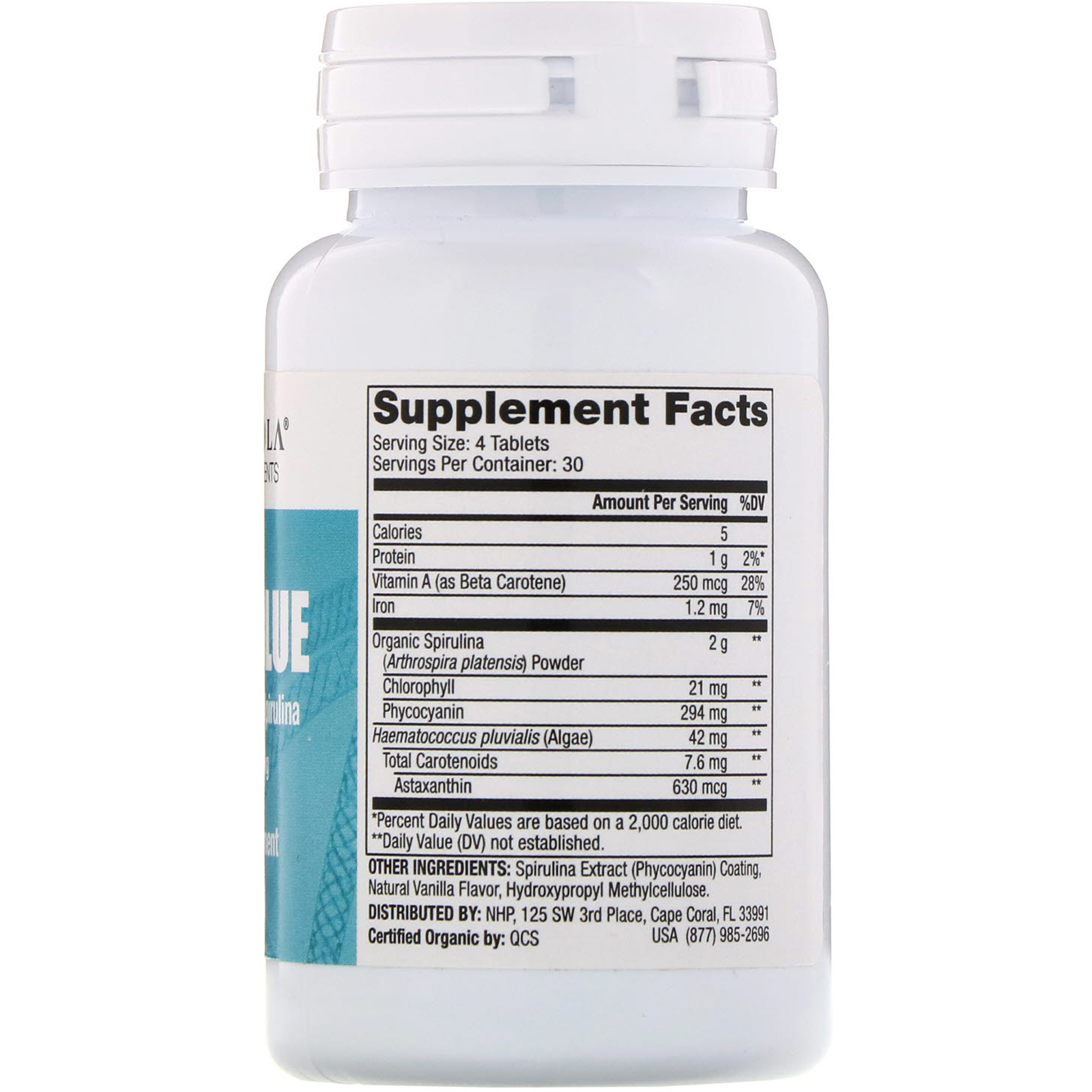 Dr. Mercola, Spiru-Blue, com revestimento antioxidante, 120 comprimidos - Imagem 2