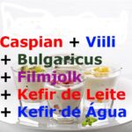 6 Probióticos – Kefir de Leite + Kefir de Água + Caspian + Viili + Bulgaricus + Filmjolk – o Probiótico